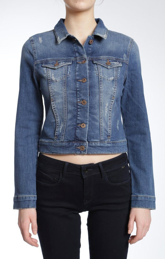 SAMANTHA JACKET IN SHADED RIPPED VINTAGE - Mavi Jeans