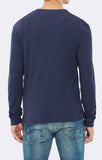 LONG SLEEVE TAB HENLEY - INDIGO - Mavi Jeans