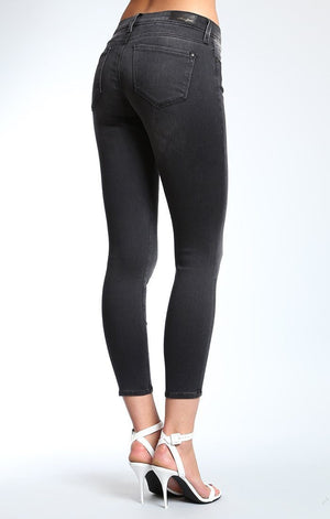 ALEXA ANKLE JOGGER IN BLACK USED GOLD SPORTY - Mavi Jeans