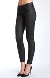 CHLOE SKINNY BIKER IN BLACK JEATHER - Mavi Jeans