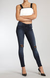 SERENA SUPER SKINNY IN DEEP RIPPED GOLD POP STAR - Mavi Jeans