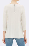 ZIP BACK TOP IN OATMEAL - Mavi Jeans