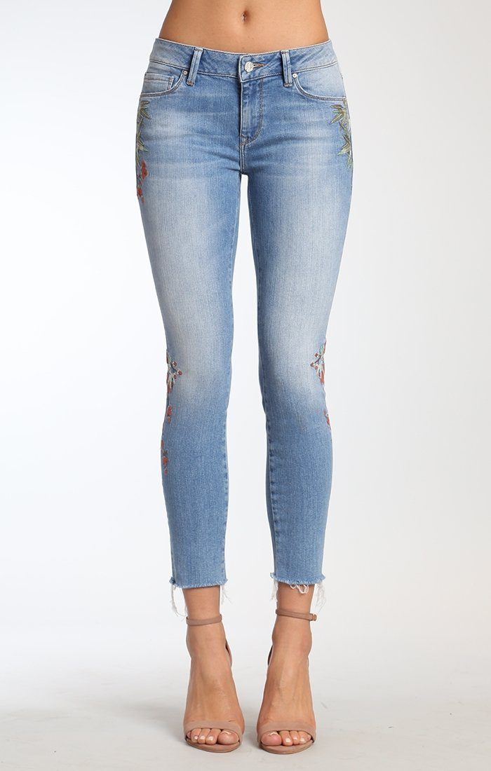 ADRIANA ANKLE SUPER SKINNY  IN LT EMBROIDERY VINTAGE - Mavi Jeans