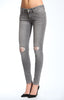 SERENA PETITE SUPER SKINNY IN GREY RIPPED - Mavi Jeans