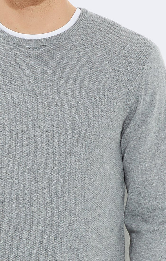 CREW NECK SWEATER GREY - Mavi Jeans