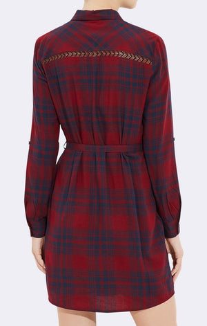 RED CHECKED DRESS - Mavi Jeans