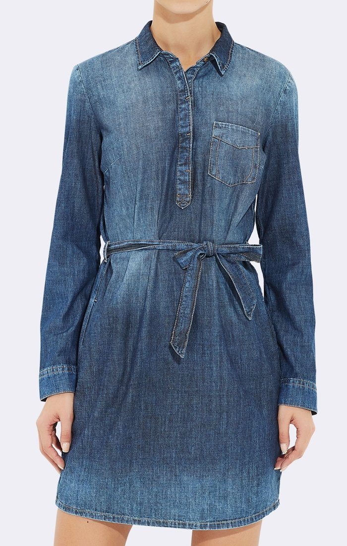 DENIM TIE DRESS - Mavi Jeans