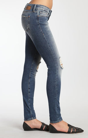 SERENA SUPER SKINNY IN KNEE RIPPED VINTAGE - Mavi Jeans