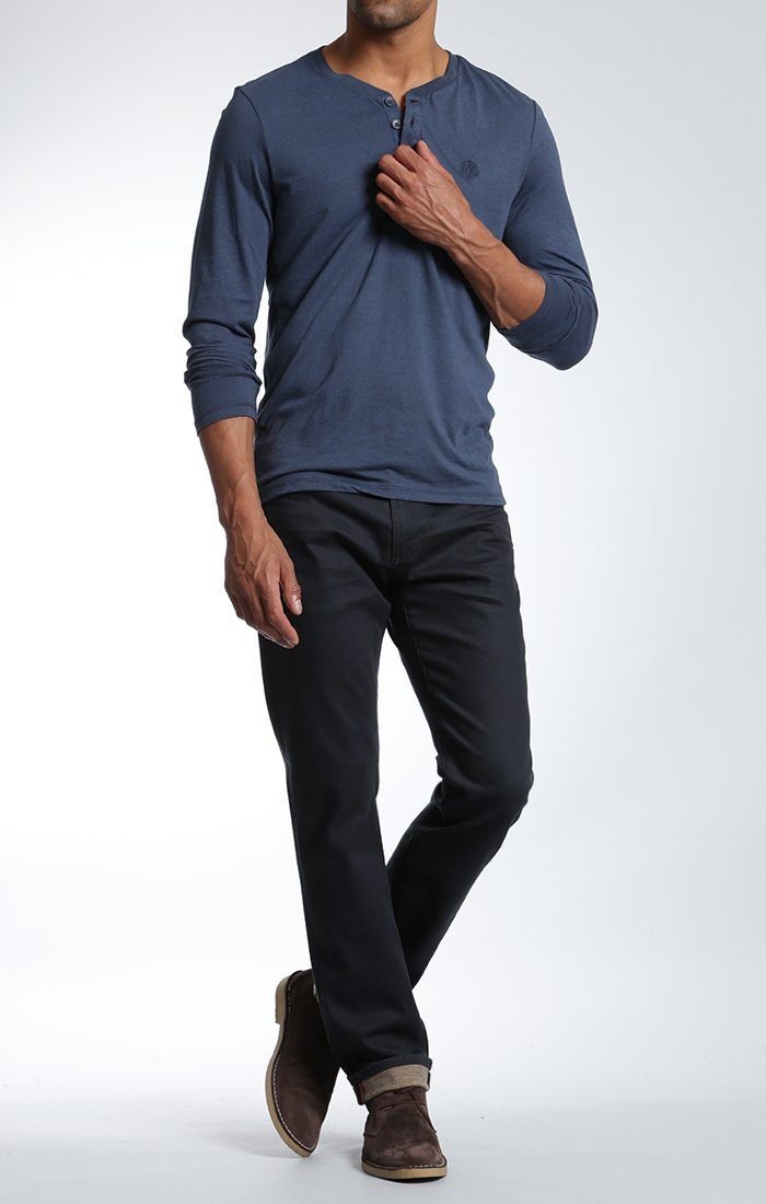 JAKE SLIM LEG IN NAVY COATED WHITE EDGE - Mavi Jeans