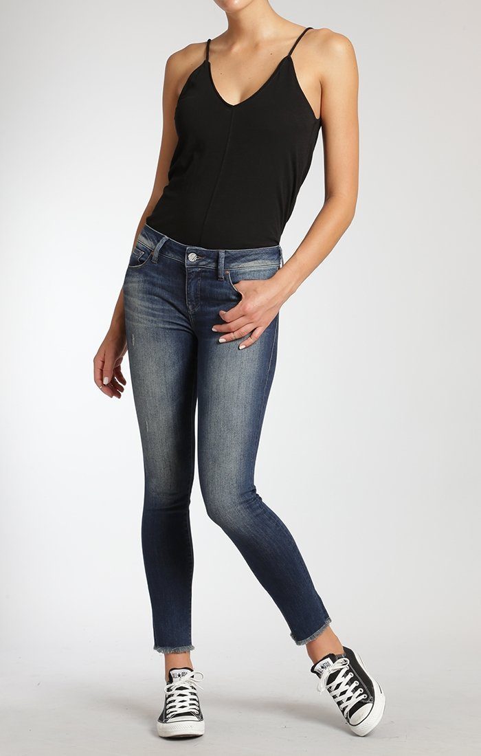 ADRIANA ANKLE SUPER SKINNY  IN DARK USED TRIBECA - Mavi Jeans