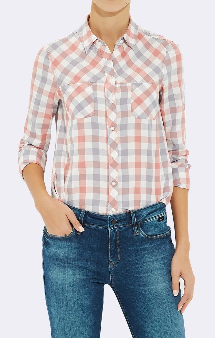 PLAID SHIRT - DESERT SAND CHECK - Mavi Jeans