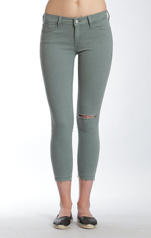 ADRIANA ANKLE SUPER SKINNY  IN BALSAM GREEN WASHED - Mavi Jeans