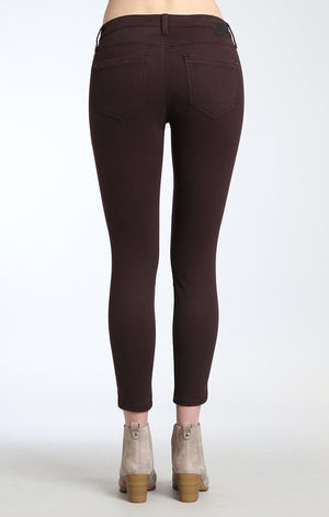 KARLINA ZIP SKINNY IN WINE TWILL - Mavi Jeans