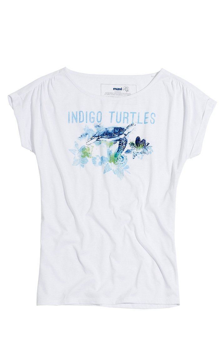 WOMEN'S INDIGO TURTLE T-SHIRT - Mavi Jeans