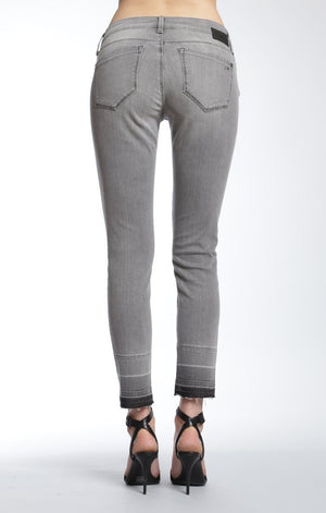 ADRIANA ANKLE SUPER SKINNY  IN GREY DESTRUCTED VINTAGE - Mavi Jeans