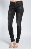 ADRIANA SUPER SKINNY IN RIPPED BLACK COATED - Mavi Jeans