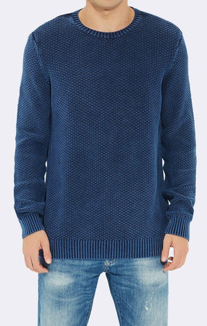 WAFFLE KNIT INDIGO SWEATER - Mavi Jeans