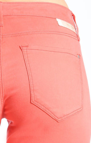 ALEXA ANKLE SKINNY  IN CORAL GOLD SATEEN - Mavi Jeans