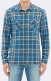 DOUBLE POCKET PLAID SHIRT - INDIGO CHECK - Mavi Jeans