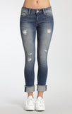 ERICA CUFFED SKINNY IN INDIGO RIPPED VINTAGE - Mavi Jeans