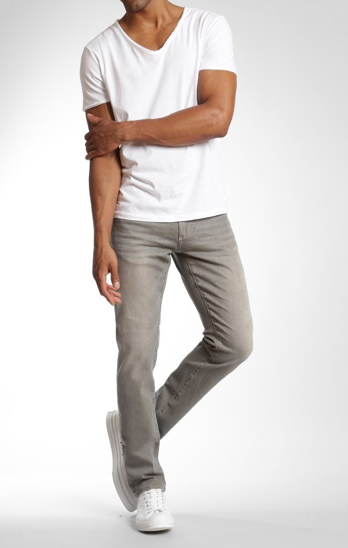 JAKE SLIM LEG IN UTILITY GREY WHITE EDGE - Mavi Jeans