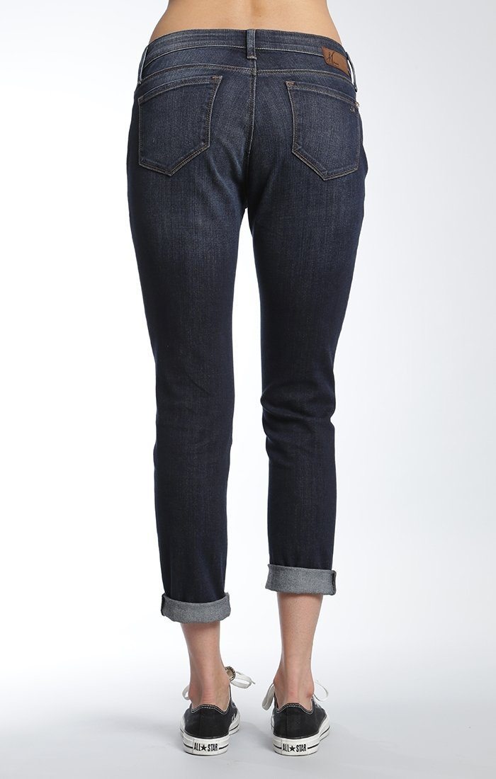 EMMA SLIM BOYFRIEND IN INDIGO BRUSHED TRIBECA - Mavi Jeans