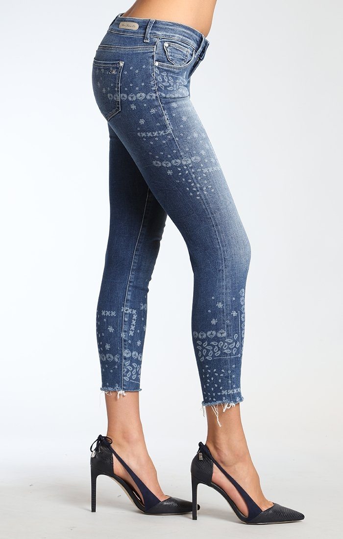 SERENA ANKLE SUPER SKINNY  IN FLOWER INDIGO - Mavi Jeans