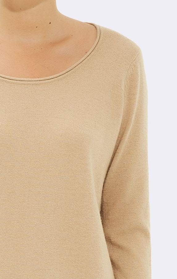 BASIC LONG SLEEVE SWEATER - CAMEL - Mavi Jeans