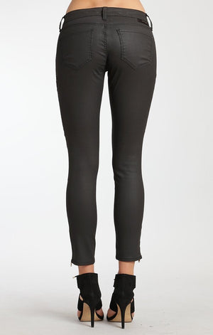 VICTORIA ZIP SKINNY IN BLACK GOLD JEATHER - Mavi Jeans