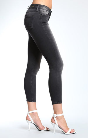 ALEXA ANKLE JOGGER IN BLACK USED GOLD SPORTY - Mavi Jeans