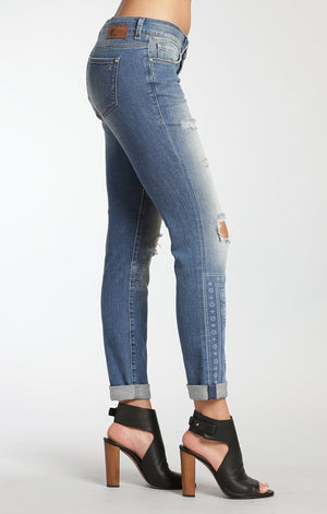 EMMA SLIM BOYFRIEND IN USED TRIBE VINTAGE - Mavi Jeans