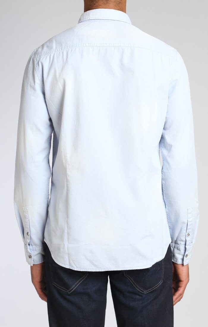 DOBBY FITTED SHIRT IN SKY BLUE - Mavi Jeans