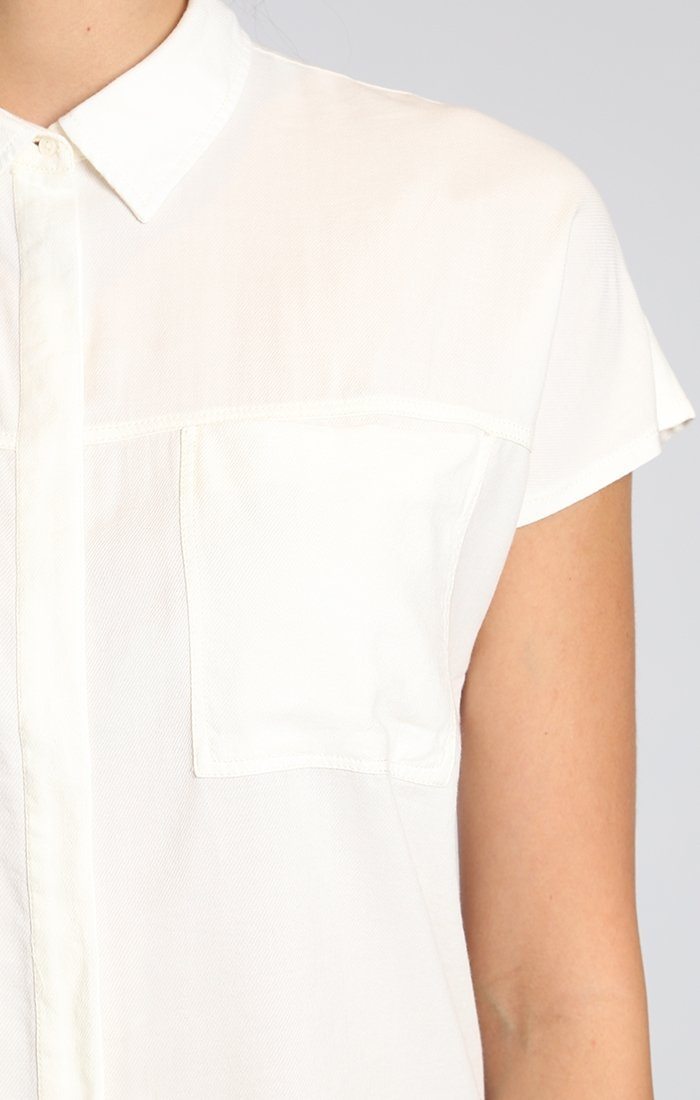 SHORT SLEEVE SHIRT IN ANTIQUE WHITE - Mavi Jeans