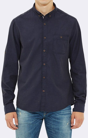 FOLDED SLEEVE SHIRT TOTAL ECLIPSE - Mavi Jeans