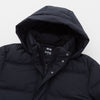 Men Seamless Down Hooded Coat | Navy